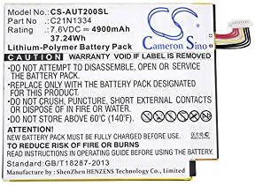 Cameron Sino Battery for T200TA-1A, T200TA-1K, Transformer Book T200TA 12", Transformer Book T200TA-C1-BL, Transformer T200TA-CP016H PN: 0B200-00870200, 0B200-00870300, C21N1334 4900mAh