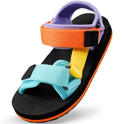 Girls Kids Summer Sandals Slides Open Toe Beach Adjustable Straps Athletic Outdoor Shoes