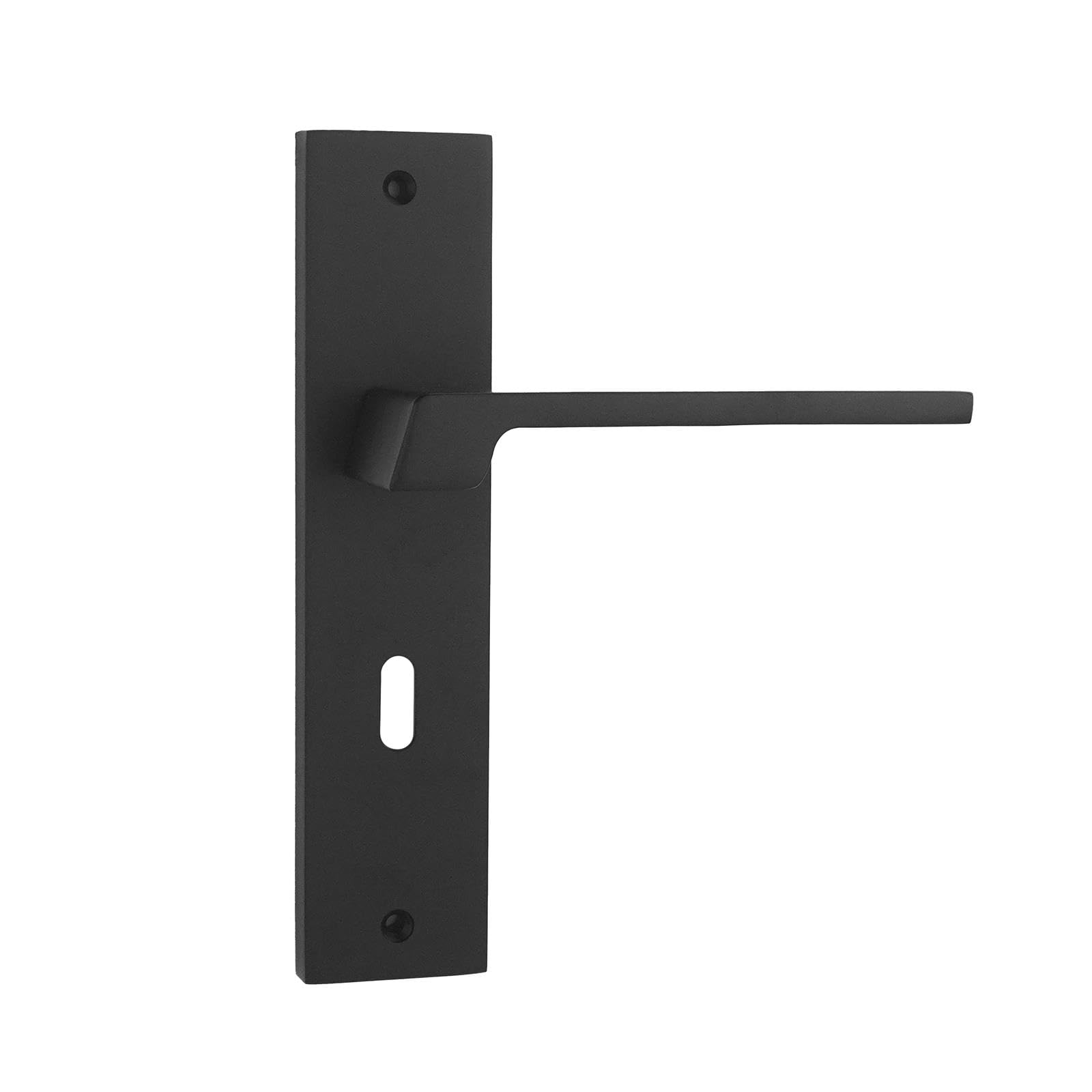 Decoranddecor Spectra Matt Black Internal Door Handle Set including Keyhole Backplate & Lever Mechanism - Image 4