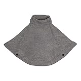 poncho mit rollkragen strickanleitung kostenlos grobe Strickoptik Salt & Pepper Mädchen Poncho Strick Turtle Jacke, Grau (Grey Melange 218), 92 (Herstellergröße: 92-110)