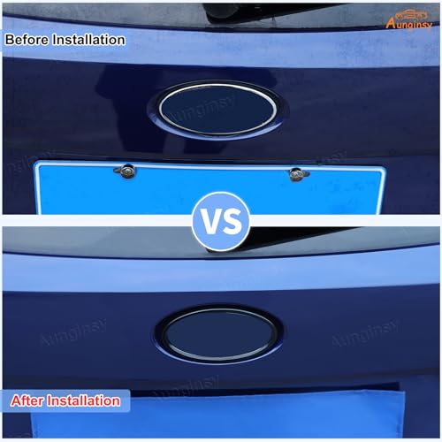 Image of Aunginsy Rear Tailgate Emblem Cover Trim Compatible with Subaru Crosstrek GU 2024 2025 Car Trunk Emblem Badge Logo Cover Center Logo Decorative Circle Ring Protection Cover ABS Exterior Accessories
