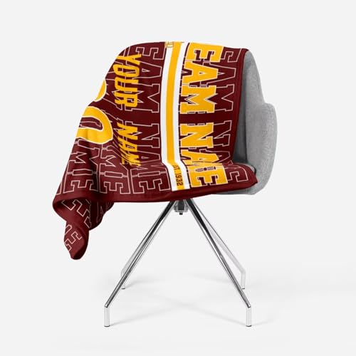 Image of ANTKING W Throw Blanket for Men Women Boy Custom Name and Number Gifts