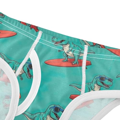 Cute Funny Dinosaurs Green Boy Briefs Cotton Boys' Underwear Printed Breathable Underwear Briefs4