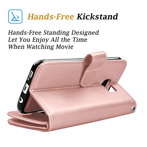 Takfox 1102-2883 Wallet Case For Samsung Galaxy S7 Edge, Galaxy S7 Edge Case Wallet Pu Leather With 9 Card Slots Holder Folio Flip Magnetic Detachable Phone Case&Wrist Strap thumb #3