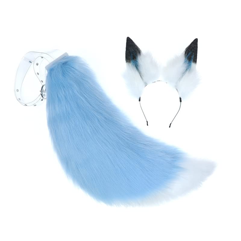 Serre-tête Oreilles De Loup/chien/chat - Fausse Fourrure, Réglable, Pour Cosplay, Halloween, Fêtes - 3