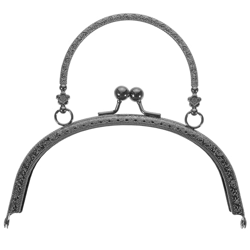 VALICLUD Geldbörse Rahmen Metall Taschenbügel Taschenrahmen Kuss Verschluss Rahmen Leder Handtasche Griff für DIY Coin Bag Handtasche Geldbeutel Münzbörsen Münztüte Nähen Handwerk
