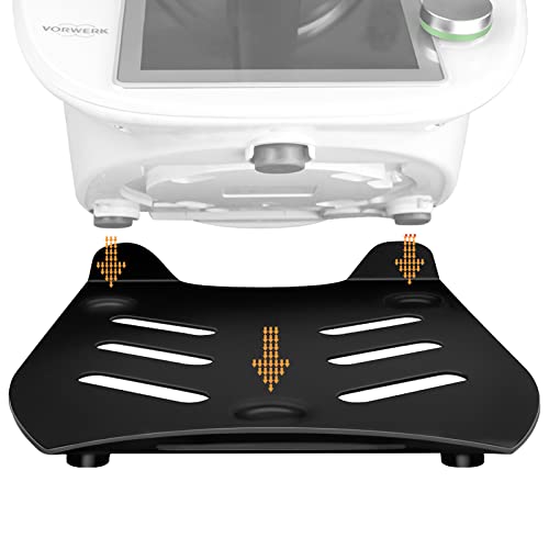 Gleitbrett Für Thermomix TM5 & TM6 – Mühelos Verschieben Mit Lenkbaren Rädern, Schützt Die Waage Und Absorbiert Vibrationen (Weiß, Acrylglas)
