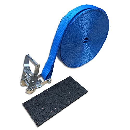 Spanngurt Druckratsche 20m Bandbreite 35mm blau Poolgurt Poolumreifung Herbst-/Wintersicherung Made in Germany