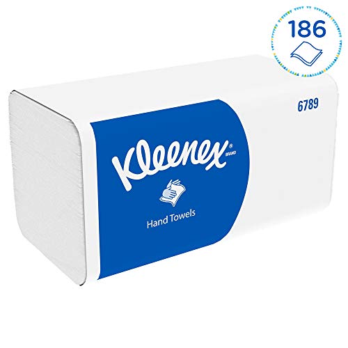Kleenex Papierhandtücher mit Interfold V-Falz 6789, 2-lagige Papiertücher, 15 Packungen x 186 Handtücher (insg. 2.790 Falthandtücher) – Bild 4
