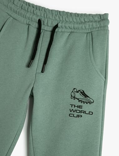 Jogger garçon coton avec imprimé et cordon de serrage Koton à poches - 3