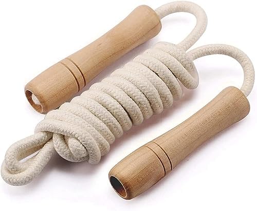 C.HERRY 1 Pcs Cotton Braided Jump Rope for Kids with Wooden Handle Adjustable Skipping Rope for Exercise Fitness Jumping Rope for Children Boys Girls Students Preschooler Outdoor Fun Activity Workout (B0CVVVYK3V) Amazon Price History, Amazon Price Tracker