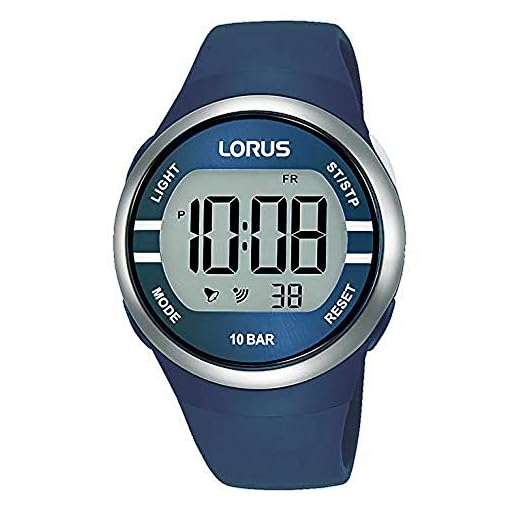 Lorus Herren Digital Quarz Uhr mit Silicone Armband R2339NX9