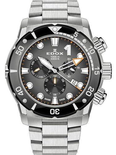 EDOX Analog 10242-TINM-GIDNO, Silber