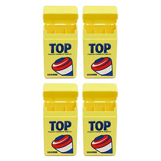 4 Pack Top Crush-Proof Strong Box Hinged Cigarette Case for 100's