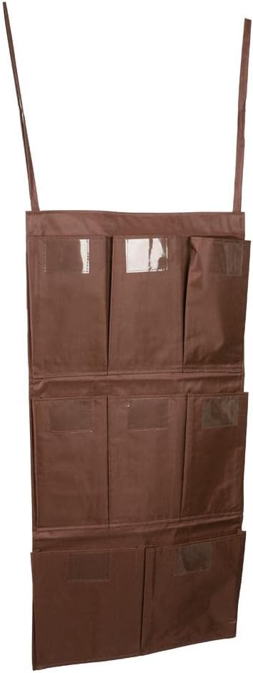 Janitorial Cart Cleaning Tool Housekeeping Cart Bag with 8 Pockets - Durable Oxford Hanging Bag for Cleaning Trolley - Ideal for Housekeepers and Janitors