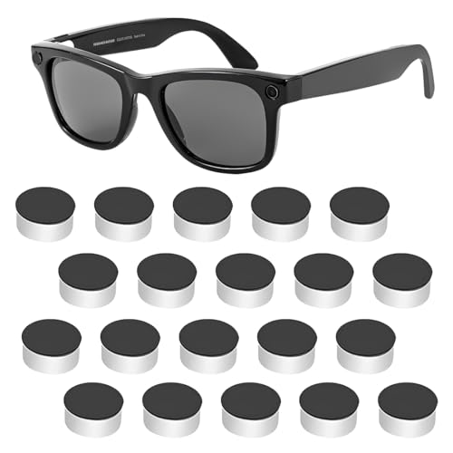 PHYNDR 20 piezas de adhesivo oscurecedor redondo para Meta Wayfarer/Skyler/Headliner/Oakley Meta HSTN, accesorios autoadhesivos para gafas inteligentes