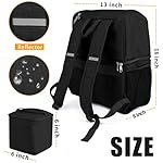 Txinrbaod Dog Travel Bag for Supplies with Food Container Bag Dog Travel Backpack for Hiking Overnight Camping Trip Black 8