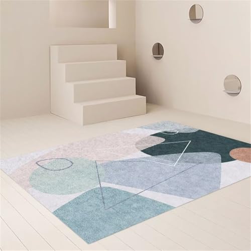 Tapis de protection de sol géométrique coloré pour chambre 90x150cm - 2