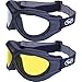 Global Vision Big Ben Goggles 2 Pairs Black Frames 1 Clear Lens 1 Yellow Lens