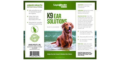 Liquidhealth 12 Fl Oz K9 Dog Ear Cleaner Wash Solutions - Infection Cleaning Hygiene Treatment Drops For Dogs, Canines And Puppies #TOP6