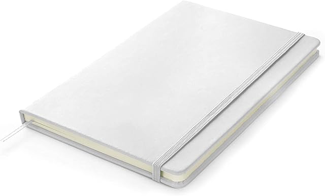 A5 notebook with rubber band. Notebook contains 160 pages (80 sheets) with lines.