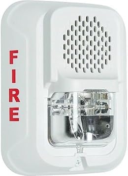 System Sensor P2WL-LF L-Series Indoor Selectable Output Low Frequency Sounder Strobe, 2-Wire, Wall Mount, FIRE Marking, White