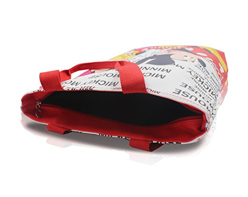Finex Mickey Mouse And Minnie Mouse Reusable Multipurpose Grocery Tote Bag Large Hand Carry Bag With Zipper For Women Girls Kids #TOP4