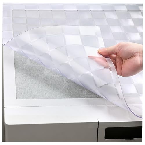 Clear PVC Table Protector Plastic Table Cover Mat Pad 86x42 Inch Thicken Wipeable Vinyl Tablecloth Furniture PVC Protective Desktop Liner Waterproof Dining Tabletop Protection Desk Top Pad 1.5mm