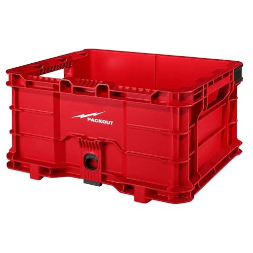 New 48-22-8440 Tool Storage Bin for Milwaukee PACKOUT Impact Resistant Tool Storage System Crate Depth 15.4 in Width 18.6 in Height 9.9 in