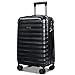Produktbild Feybaul Koffer, PC+ABS mit TSA-Schloss, erweiterbar, Hartschalenkoffer, Handgepäck mit Spinner-Rollen, 50,8 cm, 61 cm, 71,1 cm, schwarz, L(28 Inch Expandable Luggage)