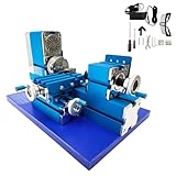 Yokoma Mini Metal Lathe Machine Benchtop Mini Metal Working Lathe for Teaching Turning DIY Hobbyist School Teaching Equipment AC100-240V 36W 20000RPM
