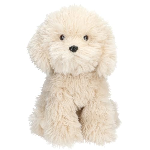 Depesche 14059 TOPModel Fur Ever Friends - Kuscheltier Hund Luna, mit lockigem Fell in Beige, ca. 30 cm großes Plüschtier