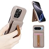 For Google Pixel 10/10 Pro ケース 背面 手帳型 For グーグル ピクセル10プロ カバー 背面 財布型 COCOCLOUD 背面ポケット付き 上品 高級PUレザー 鏡付き 5枚のカードを収納【上下開】 横置き&縦置きスタンド機能 PUリンク マグネット開閉式 耐衝撃 全面保護 ハンドメイド 汗や指紋防止 肌触り良い グレー