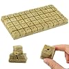 50 Piezas Cubos de Lana de Roca, Cubos de Cultivo 2,5 X 2,5 X 2,5 cm, Lana de Roca de Cultivo, Cubos de Cultivo Hidropónicos Bloque, Bloques de Cultivo de Lana de Roca, para Propagación, Semillero
