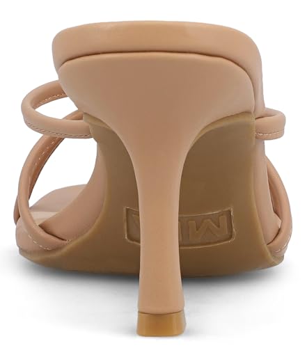 MIA Shoes Sybel Women's Open Toe Heel Sandals, 3 Inch High, Vegan Leather3