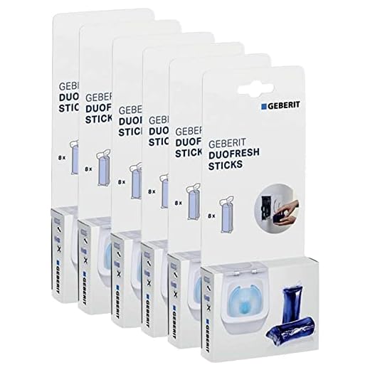 Geberit Duofresh Sticks - WC Toilettensteine - Frischer Duft und hygienische Sauberkeit - Blau - 48st - WC reiniger - Reinigungsmittel - Toilette tabs