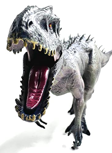 Image of 24x7 eMall Dinosaur Toy Dinosaur Action Figure Kids Toys Realistic Large Model Size - 38 X 20 Cm - Grey T-Rex Tyrannosaurus rex