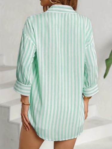 Image of IndoPrimo Striped Western Shirt for Women | Oversized Stylish Shirt Tops for Women