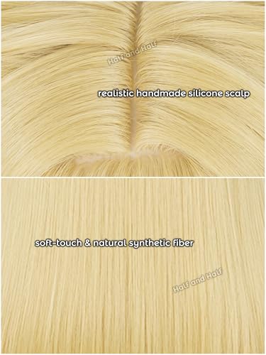 Image of MisaAmane Cosplay Wig Long Blonde Anime Ponytail Wigs with Bangs | Light Golden Gothic Twin Tails Wigs 27.5'' Synthetic Hair Wig for Women Halloween Party Daily