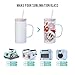 PYD Life 6 Pack Sublimation Glass Blanks Beer Mug Frosted 22 OZ with Bamboo Lid and Glass Straw for Mug Tumbler Heat Press Sublimation Oven Printing