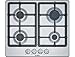 Bosch Electroménager PGP6B5B90 Plaque gaz - Plaque de cuisson 4 foyers [Classe énergétique D] 6 L58,2cm x P52cm - Acier Inox