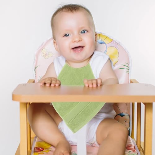 Serviettes de salive coton pour les repas et le bain de bébé - 7
