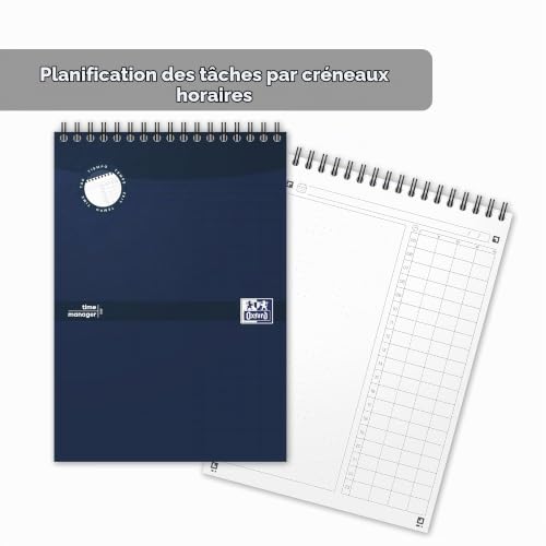 Oxford Bloc notes Time Manager A5 Spirale 14 8 x 21 cm 8090 g 140 pages Couleur - vue 8
