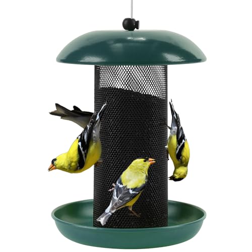 Finch Feeders for Outside, Finch Feeder for Nyjer/Thistle Seed, 2 lbs Seed Capacity