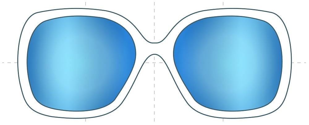 Sunglass Fix Replacement Sunglass Lenses Compatible for Prada SPR09W 54mm (Polarized SFx Ultra Light-Blue Mirror Black Pair)