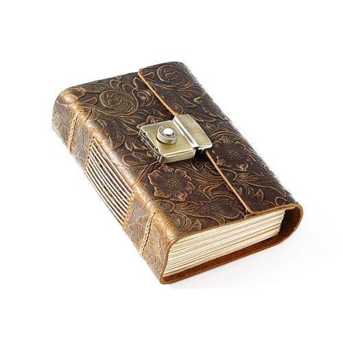 Journal intime antique avec mot passe Crazy Horse A5 pour écrire en secret