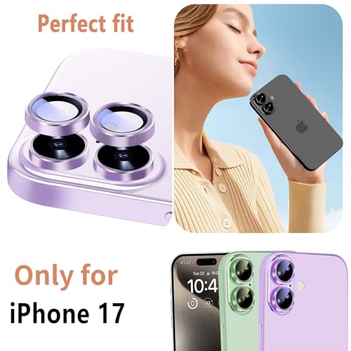 KEKBOXQ 2 Pack Camera Lens Protector for iPhone 17,iPhone 16 Plus/ 16 Tempered Glass Lens Screen Protector Camera Cover Metal Individual Ring for iPhone 16 Plus/16/17 5g 2025,Blue - image 6