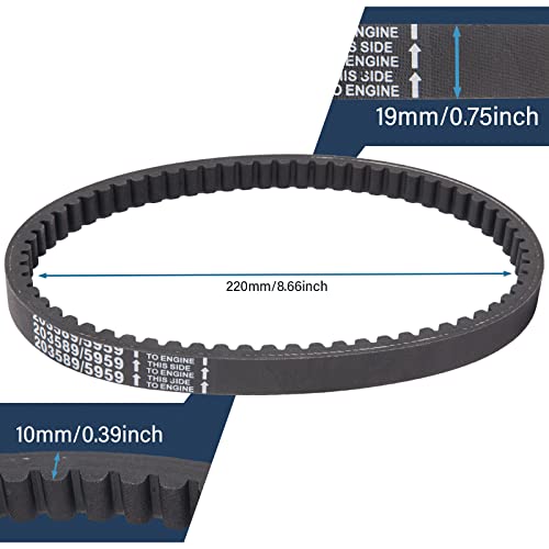 30 Series Go Kart Drive Belt Replaces Manco 5959 / Comet 203589 (3PC),Torque Converter Belt