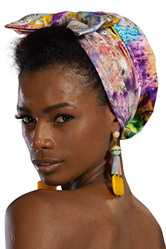 Instant Turban for Women Cotton Head Wrap Lightweight Head Scarf Modest Headwear, Oil Paint