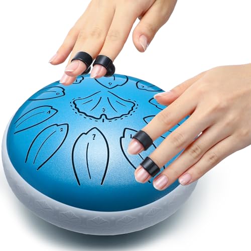 Steel Tongue Drum 6 Inch 11 Notes Musical Instrument Rain Drum Style Gift — view 3